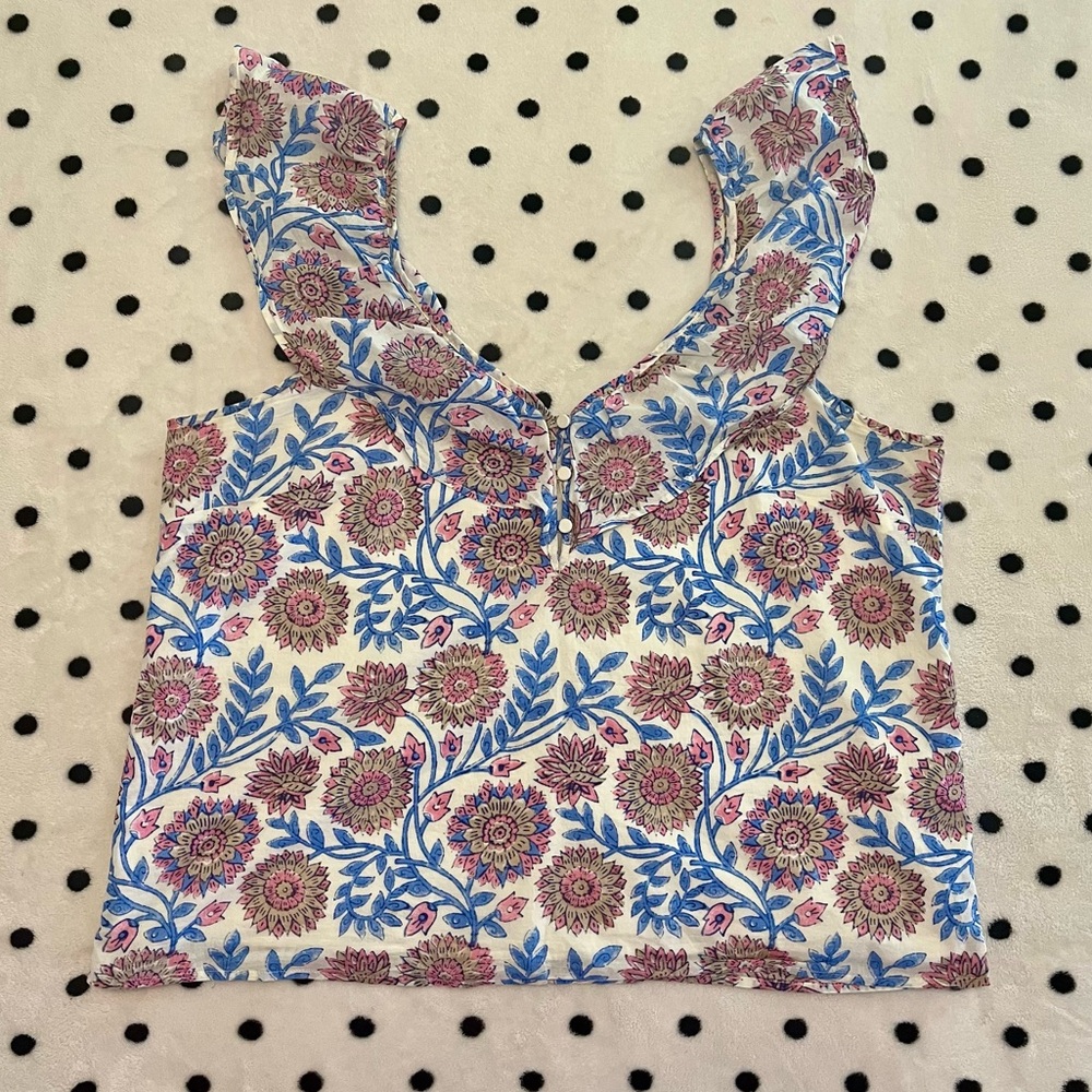 J. Crew Floral Top Women’s Size XL - Picture 2 of 8